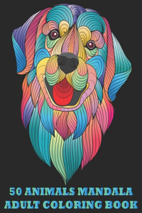 50 Animals Mandala Adult Coloring Book