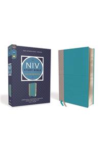 NIV Study Bible, Fully Revised Edition, Leathersoft, Teal/Gray, Red Letter, Comfort Print