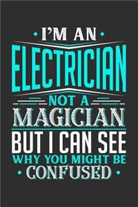 I'm An Electrician Not A Magician But I can See Why You Might Be Confused: 100 page 6 x 9 productivity journal. Plan your work goals and project tasks with this planning and actions organizer with Daily, Quarterly and Month