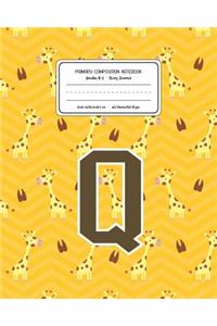 Primary Composition Notebook Grades K-2 Story Journal Q
