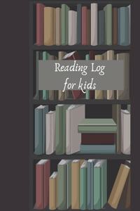 Reading Log for kids