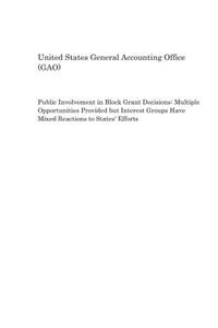 Public Involvement in Block Grant Decisions