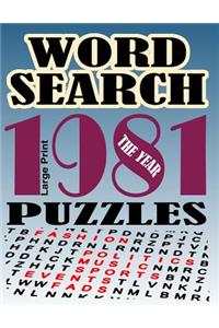 Word Search Puzzles the Year 1981