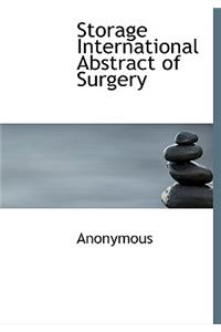 Storage International Abstract of Surgery