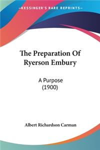 Preparation Of Ryerson Embury