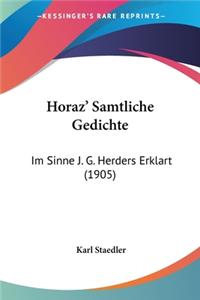 Horaz' Samtliche Gedichte