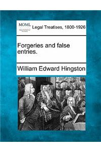 Forgeries and False Entries.