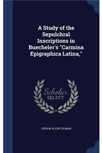 A Study of the Sepulchral Inscriptions in Buecheler's Carmina Epigraphica Latina,