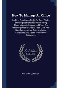 How To Manage An Office
