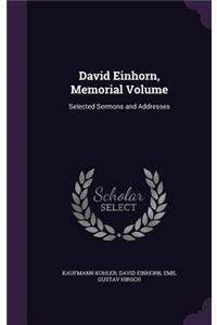 David Einhorn, Memorial Volume