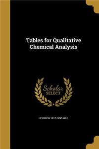Tables for Qualitative Chemical Analysis