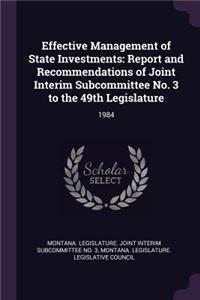Effective Management of State Investments