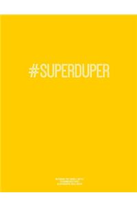 Notebook for Cornell Notes, 120 Numbered Pages, #SUPERDUPER, Gold Cover