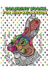 Coloring Books For Kids Relaxation: Stress Relief Coloring Book: Animal Designs