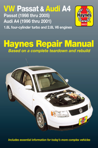 Volkswagen VW Passat (1998-2005) & Audi A4 1.8L turbo & 2.8L V6 (1996-2001) Haynes Repair Manual (USA)