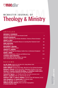 McMaster Journal of Theology and Ministry: Volume 11