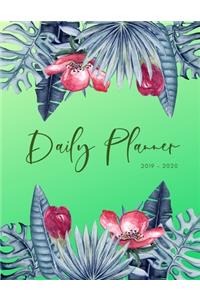 Planner July 2019- June 2020 Flower Leaves Monthly Weekly Daily Calendar