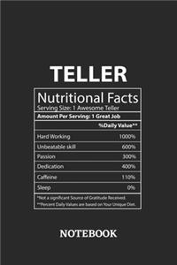 Nutritional Facts Teller Awesome Notebook