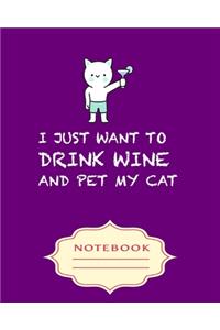 I Just Want to Drink Wine and Pet My Cat