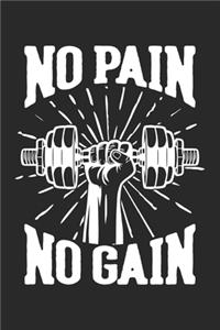 No Pain No Gain Workout Fitness Exercising Motivation