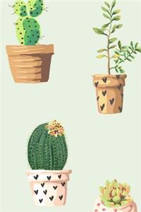 Bullet Journal Cactui / Cactus Plants Notebook Dotted Journal