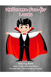Halloween Fun for Lucas Activity Book