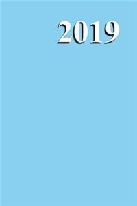 2019 Journal Baby Blue Color Simple Plain Baby Blue