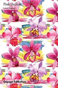 Pink Orchids Lined Journal