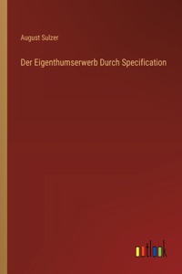 Eigenthumserwerb Durch Specification