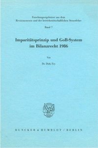 Imparitatsprinzip Und Gob-System Im Bilanzrecht 1986