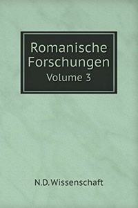 Romanische Forschungen Volume 3