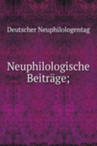 Neuphilologische Beitrage