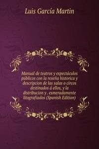 Manual de teatros y espectaculos publicos con la resena historica y descripcion de las salas o circos destinados a ellos, y la distribucion y . esmeradamente litografiados (Spanish Edition)