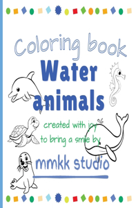 Water animals Coloring book