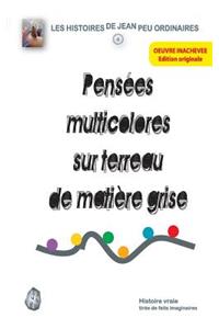 Pensées multicolores sur terreau de matière grise