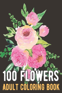 100 Flowers Coloring Book