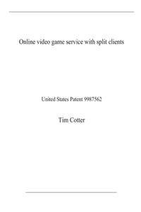 Online video game service with split clients