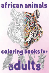 african animals coloring book for adults