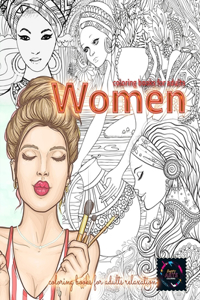 Women coloring books for adults, coloring books for adults relaxation