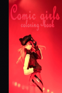 Comic girls coloring book
