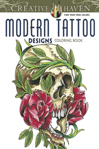 Creative Haven Modern Tattoo Designs Coloring Book