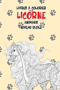 Livres à colorier - Niveau facile - Animaux - Licorne