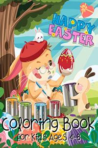 Happy Easter Coloring Book for Kids Ages 4-8