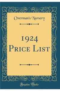 1924 Price List (Classic Reprint)
