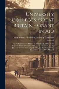 University Colleges, Great Britain - Grant in Aid