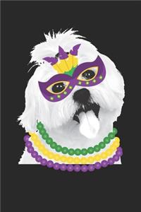 Maltese Journal - Maltese Notebook - Mardi Gras Gift for Maltese Lovers