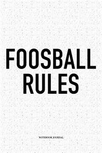 Foosball Rules