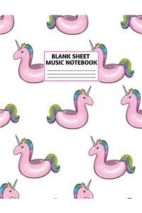 Blank Sheet Music Notebook