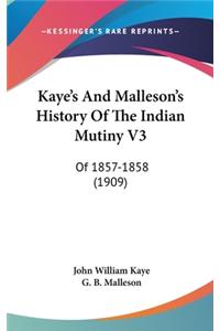 Kaye's And Malleson's History Of The Indian Mutiny V3