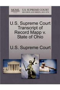 U.S. Supreme Court Transcript of Record Mapp V. State of Ohio